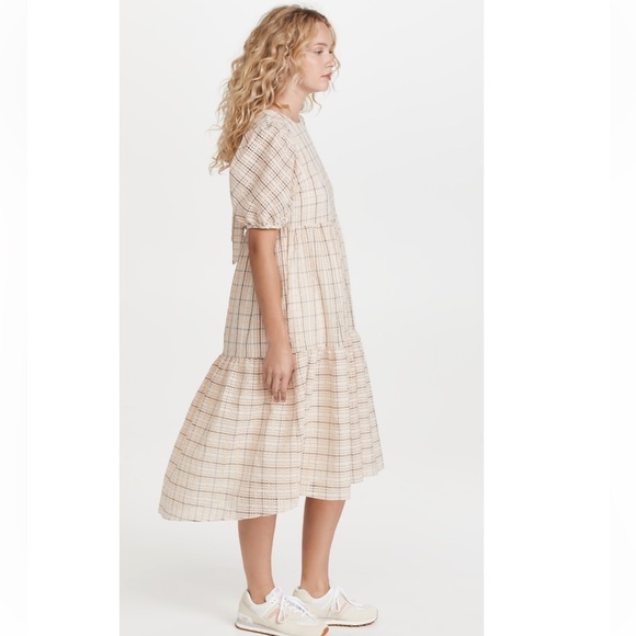 NWT English Factory Plaid Midi Dress - Picture 3 of 16